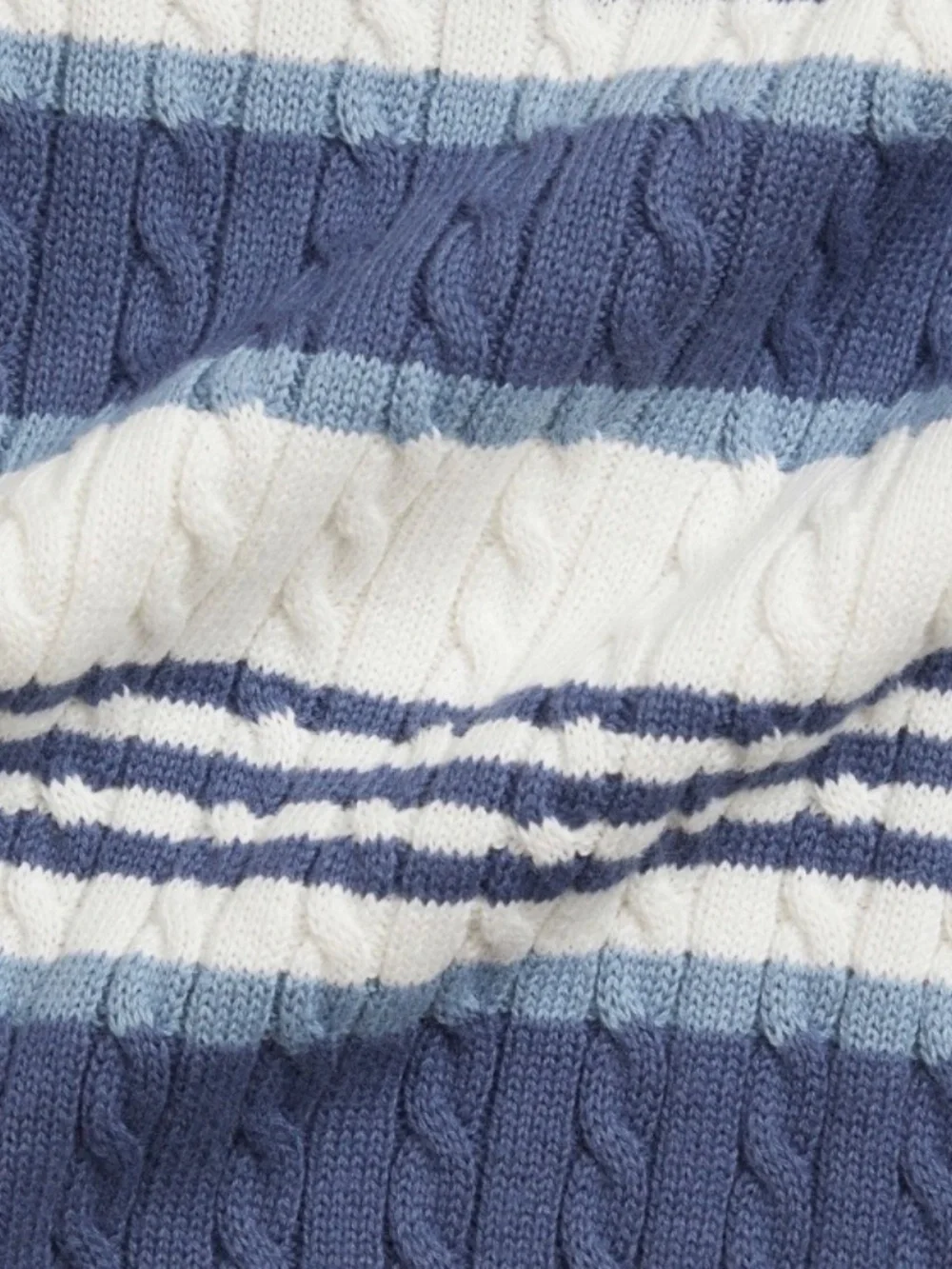 Ralph Lauren, Striped Mini-Cable Cotton Sweater Dress, NEW WITH TAGS